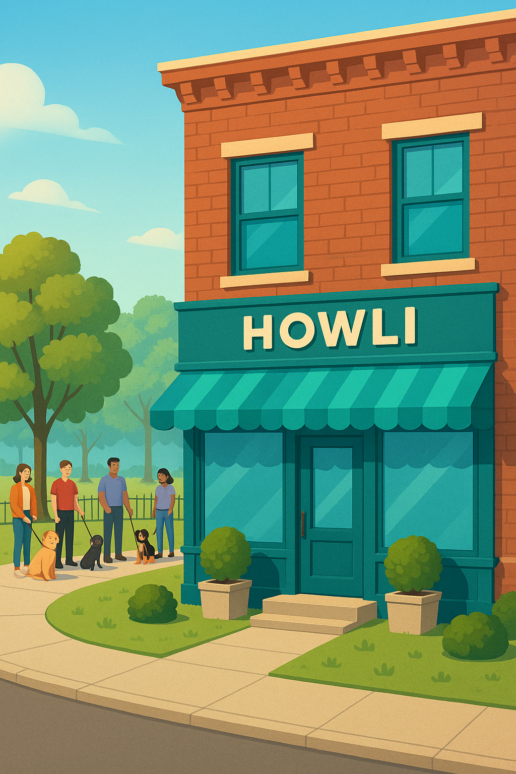 Howli storefront cartoon